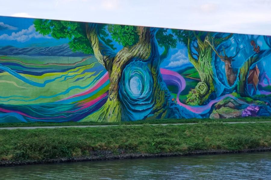 Muurschildering "Het Betoverde Bos"